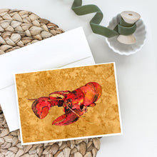 Load image into Gallery viewer, Cooked Lobster Greeting Cards -  Blank Note Cards – 8-Pack of Artist-Designed Cards with Envelopes