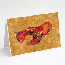 Load image into Gallery viewer, Cooked Lobster Greeting Cards -  Blank Note Cards – 8-Pack of Artist-Designed Cards with Envelopes