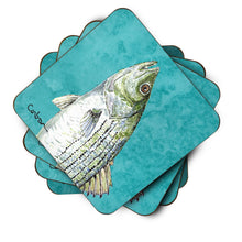 Load image into Gallery viewer, Striped Bass Coasters - Set of 4 Lightweight Foam, Absorbent Drink Coasters