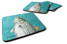 Load image into Gallery viewer, Striped Bass Coasters - Set of 4 Lightweight Foam, Absorbent Drink Coasters