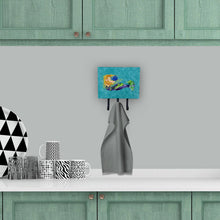 Load image into Gallery viewer, Blonde Mermaid on Teal Leash or Key Holder 8724TH68