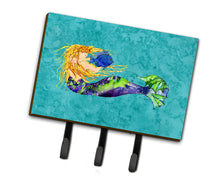 Load image into Gallery viewer, Blonde Mermaid on Teal Leash or Key Holder 8724TH68