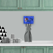 Load image into Gallery viewer, Brunette Mermaid on Blue Leash or Key Holder 8725TH68