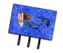 Load image into Gallery viewer, Brunette Mermaid on Blue Leash or Key Holder 8725TH68