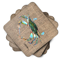 Load image into Gallery viewer, Crab  Coasters - Set of 4 Lightweight Foam, Absorbent Drink Coasters