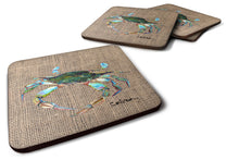 Load image into Gallery viewer, Crab  Coasters - Set of 4 Lightweight Foam, Absorbent Drink Coasters