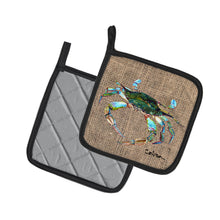 Load image into Gallery viewer, Crab Pot Holders - Set of 2 Decorative Kitchen Helpers | Made in the USA 8731PTHD