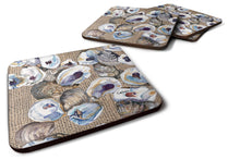 Load image into Gallery viewer, Oyster  Coasters - Set of 4 Lightweight Foam, Absorbent Drink Coasters