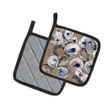 Load image into Gallery viewer, Oyster Pot Holders - Set of 2 Decorative Kitchen Helpers | Made in the USA 8734PTHD
