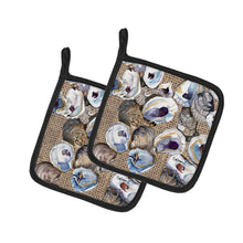 Load image into Gallery viewer, Oyster Pot Holders - Set of 2 Decorative Kitchen Helpers | Made in the USA 8734PTHD
