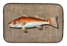 Load image into Gallery viewer, Red Fish Dish Drying Mat – Absorbent, Artistic Kitchen Essentials 8736DDM