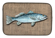 Load image into Gallery viewer, Fish Speckled Trout Dish Drying Mat – Absorbent, Artistic Kitchen Essentials 8737DDM