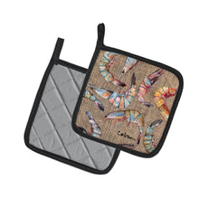 Load image into Gallery viewer, Shrimp Pot Holders - Set of 2 Decorative Kitchen Helpers | Made in the USA 8738PTHD