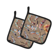 Load image into Gallery viewer, Shrimp Pot Holders - Set of 2 Decorative Kitchen Helpers | Made in the USA 8738PTHD
