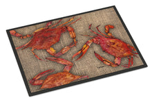 Load image into Gallery viewer, Cooked Crabs on Faux Burlap Doormat - 24x36 Decorative Floor Mat – Indoor/Outdoor Rug