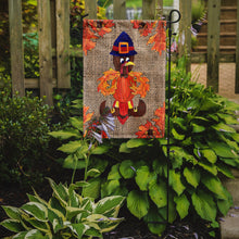 Load image into Gallery viewer, Thanksgiving Turkey Pilgrim Fleur de lis Garden Flag – Decorative Outdoor Yard Flag