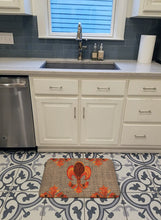 Load image into Gallery viewer, Thanksgiving Turkey Fleur de lis Machine Washable Memory Foam Mat 8744RUG