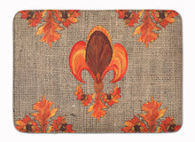 Load image into Gallery viewer, Thanksgiving Turkey Fleur de lis Machine Washable Memory Foam Mat 8744RUG