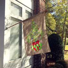 Load image into Gallery viewer, Christmas Tree Fleur de lis Flag Canvas House Size