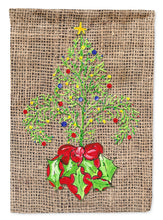 Load image into Gallery viewer, Christmas Tree Fleur de lis Garden Flag – Decorative Outdoor Yard Flag