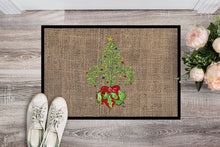 Load image into Gallery viewer, Christmas Tree Fleur de lis Doormat - 24x36 Decorative Floor Mat – Indoor/Outdoor Rug