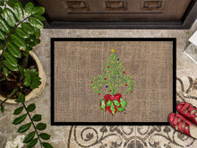 Load image into Gallery viewer, Christmas Tree Fleur de lis Doormat - 24x36 Decorative Floor Mat – Indoor/Outdoor Rug