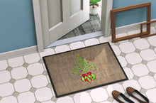 Load image into Gallery viewer, Christmas Tree Fleur de lis Doormat - 24x36 Decorative Floor Mat – Indoor/Outdoor Rug