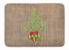 Load image into Gallery viewer, Christmas Tree Fleur de lis Machine Washable Memory Foam Mat 8745RUG