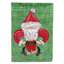 Load image into Gallery viewer, Christmas Santa Fleur de lis Flag Canvas House Size