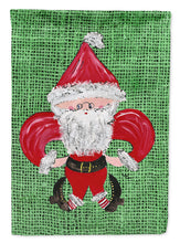Load image into Gallery viewer, Christmas Santa Fleur de lis Garden Flag – Decorative Outdoor Yard Flag