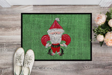 Load image into Gallery viewer, Christmas Santa Fleur de lis Doormat - 24x36 Decorative Floor Mat – Indoor/Outdoor Rug