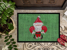 Load image into Gallery viewer, Christmas Santa Fleur de lis Doormat - 24x36 Decorative Floor Mat – Indoor/Outdoor Rug