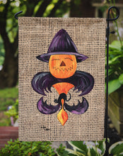 Load image into Gallery viewer, Halloween Pumpkin Bat Fleur de lis Garden Flag – Decorative Outdoor Yard Flag