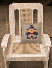 Load image into Gallery viewer, Halloween Pumpkin Bat Fleur de lis Decorative   Canvas Fabric Pillow