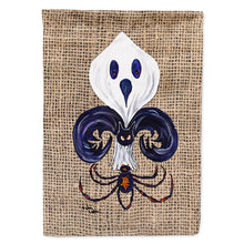 Load image into Gallery viewer, Halloween Ghost Spider Bat Fleur de lis Flag Canvas House Size