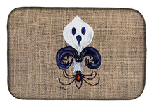 Load image into Gallery viewer, Halloween Ghost Spider Bat Fleur de lis Dish Drying Mat – Absorbent, Artistic Kitchen Essentials 8749DDM
