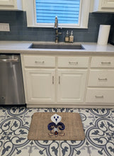 Load image into Gallery viewer, Halloween Ghost Spider Bat Fleur de lis Machine Washable Memory Foam Mat 8749RUG