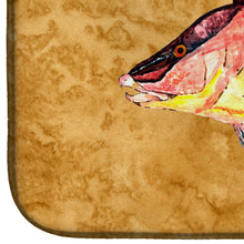 Load image into Gallery viewer, Hog Snapper on Gold Dish Drying Mat – Absorbent, Artistic Kitchen Essentials 8751DDM