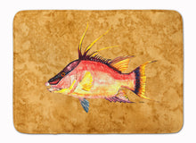 Load image into Gallery viewer, Hog Snapper on Gold Machine Washable Memory Foam Mat 8751RUG
