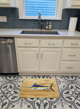 Load image into Gallery viewer, Swordfish on Sandy Beach Machine Washable Memory Foam Mat 8754RUG