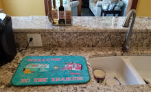 Load image into Gallery viewer, Welcome to the Trailer Dish Drying Mat – Absorbent, Artistic Kitchen Essentials 8760DDM