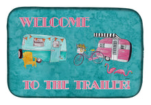 Load image into Gallery viewer, Welcome to the Trailer Dish Drying Mat – Absorbent, Artistic Kitchen Essentials 8760DDM