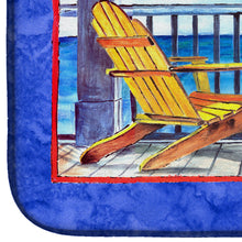 Load image into Gallery viewer, Adirondack Chairs Blue Dish Drying Mat – Absorbent, Artistic Kitchen Essentials 8767DDM