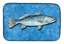 Load image into Gallery viewer, Fish - Trout Dish Drying Mat – Absorbent, Artistic Kitchen Essentials 8770DDM