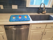 Load image into Gallery viewer, Snowballs and Snowcones Dish Drying Mat – Absorbent, Artistic Kitchen Essentials 8779DDM