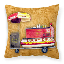 Load image into Gallery viewer, Hot Dog Throw Pillow - 14x14 Decorative Pillow – Art for Your Home &amp; Patio 8781PW1414