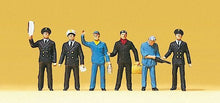 Load image into Gallery viewer, Preiser 10086 HO Scale Railroad Personnel -- French Train Crewmen