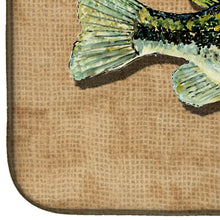 Load image into Gallery viewer, Small Mouth Bass Dish Drying Mat – Absorbent, Artistic Kitchen Essentials 8806DDM