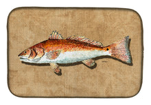 Load image into Gallery viewer, Red Fish Dish Drying Mat – Absorbent, Artistic Kitchen Essentials 8807DDM