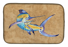Load image into Gallery viewer, Blue Marlin Dish Drying Mat – Absorbent, Artistic Kitchen Essentials 8811DDM